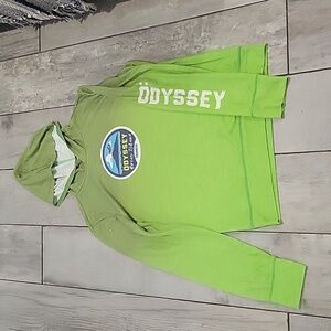 Odyssey headsweat gear lime green hoodie  size small